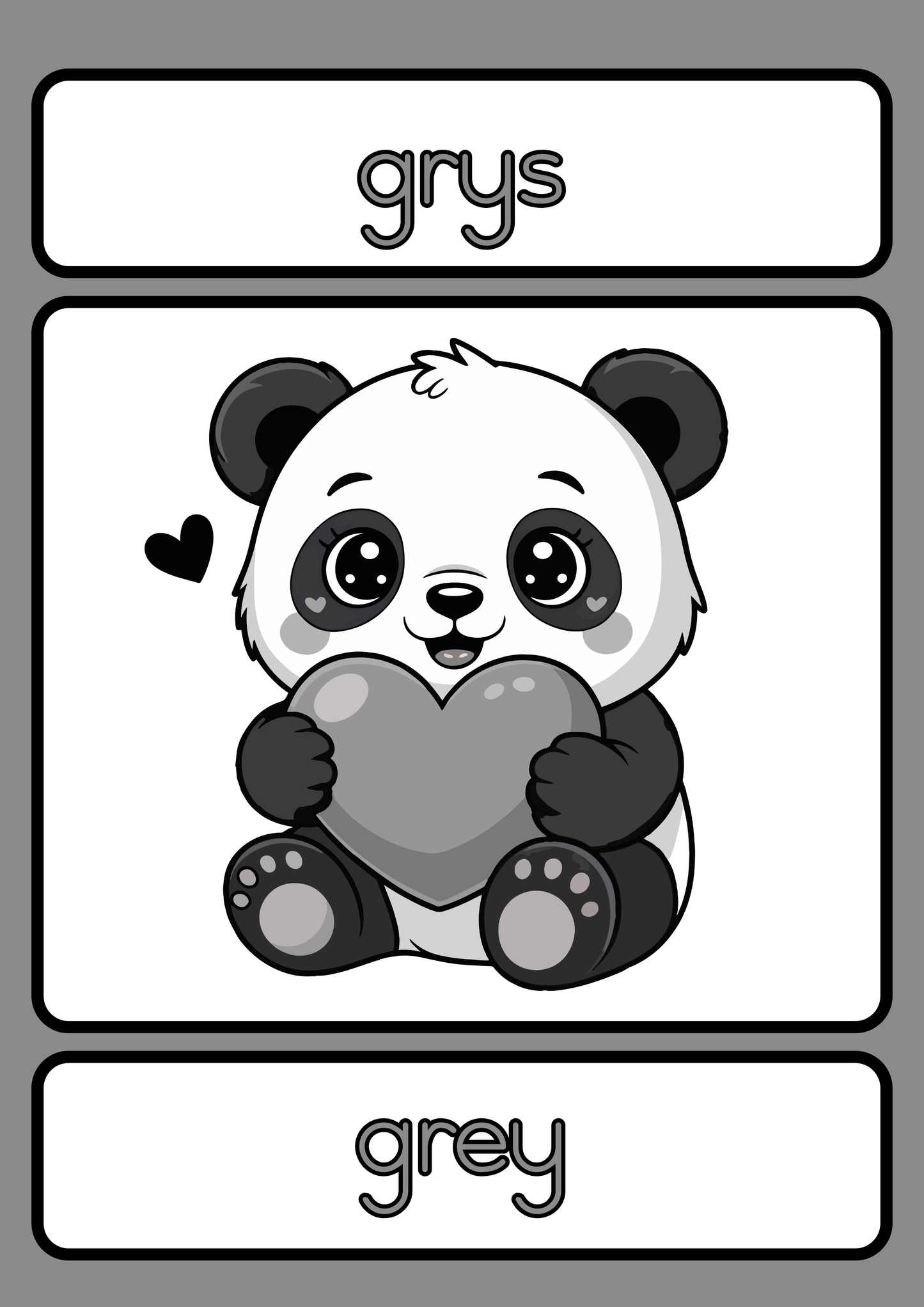 Panda Colours – Afrikaans & English (Printable Colour Posters)