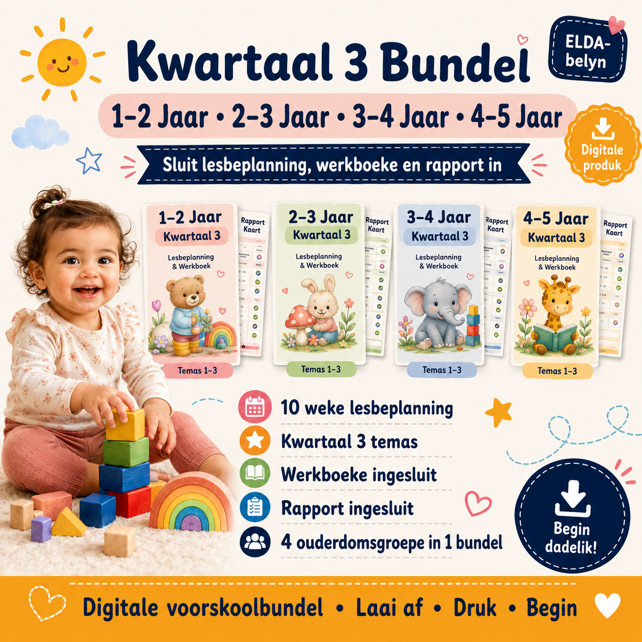 Kwartaal 3 Bundel | Voorskoolpakket vir 1–5 Jaar