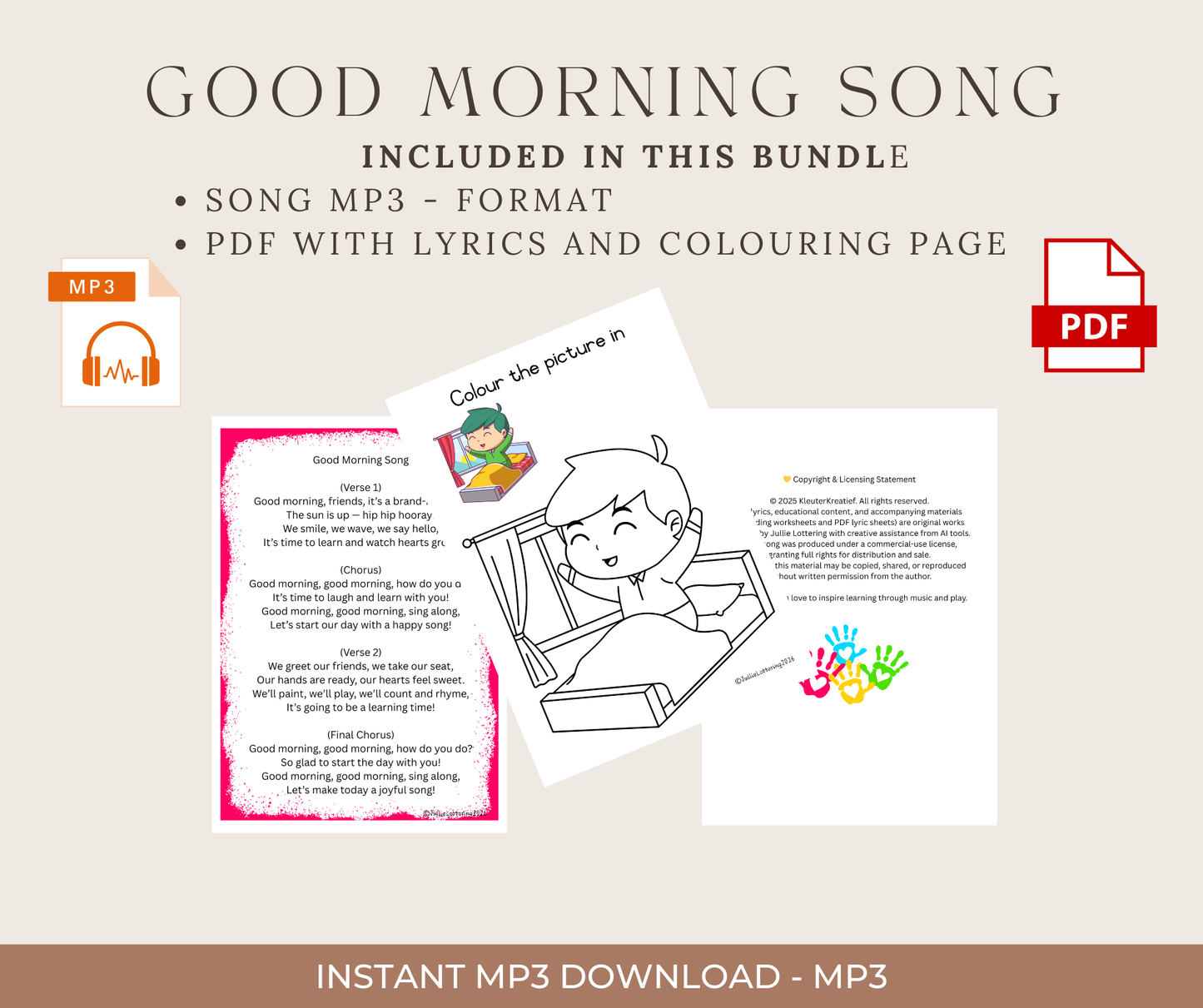 π΅ Good Morning Song β Digital MP3 + PDF Pack