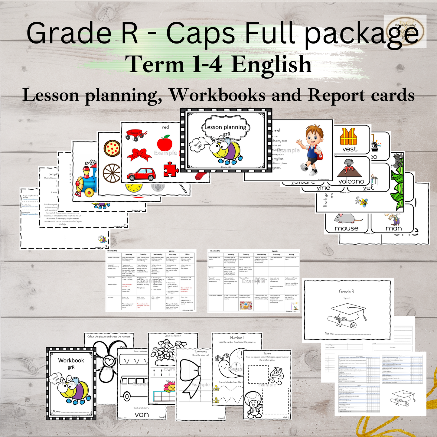 Grade R CAPS Full Year Curriculum Bundle (English) – Term 1–4 | PDF