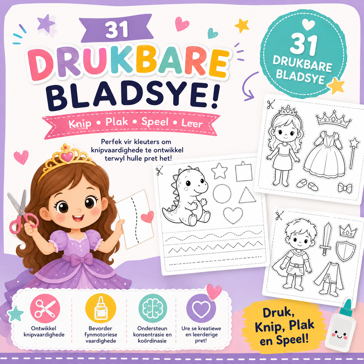 Knip, Plak & Speel! – My Eerste Skêrtjievaardighede Boekie