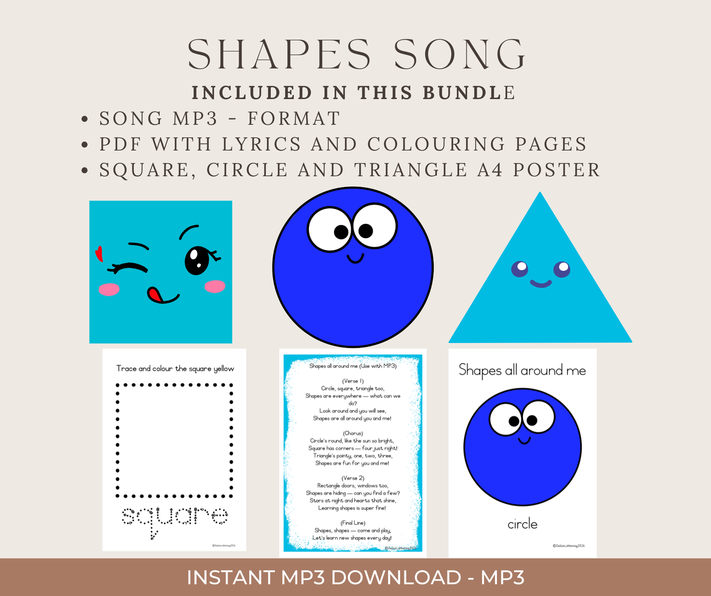π΅ Shapes All Around Me β Digital MP3 + PDF Pack