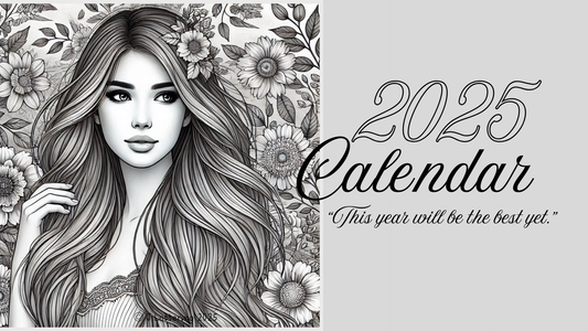 2025 Coloring For Adults Deskpad Calendar