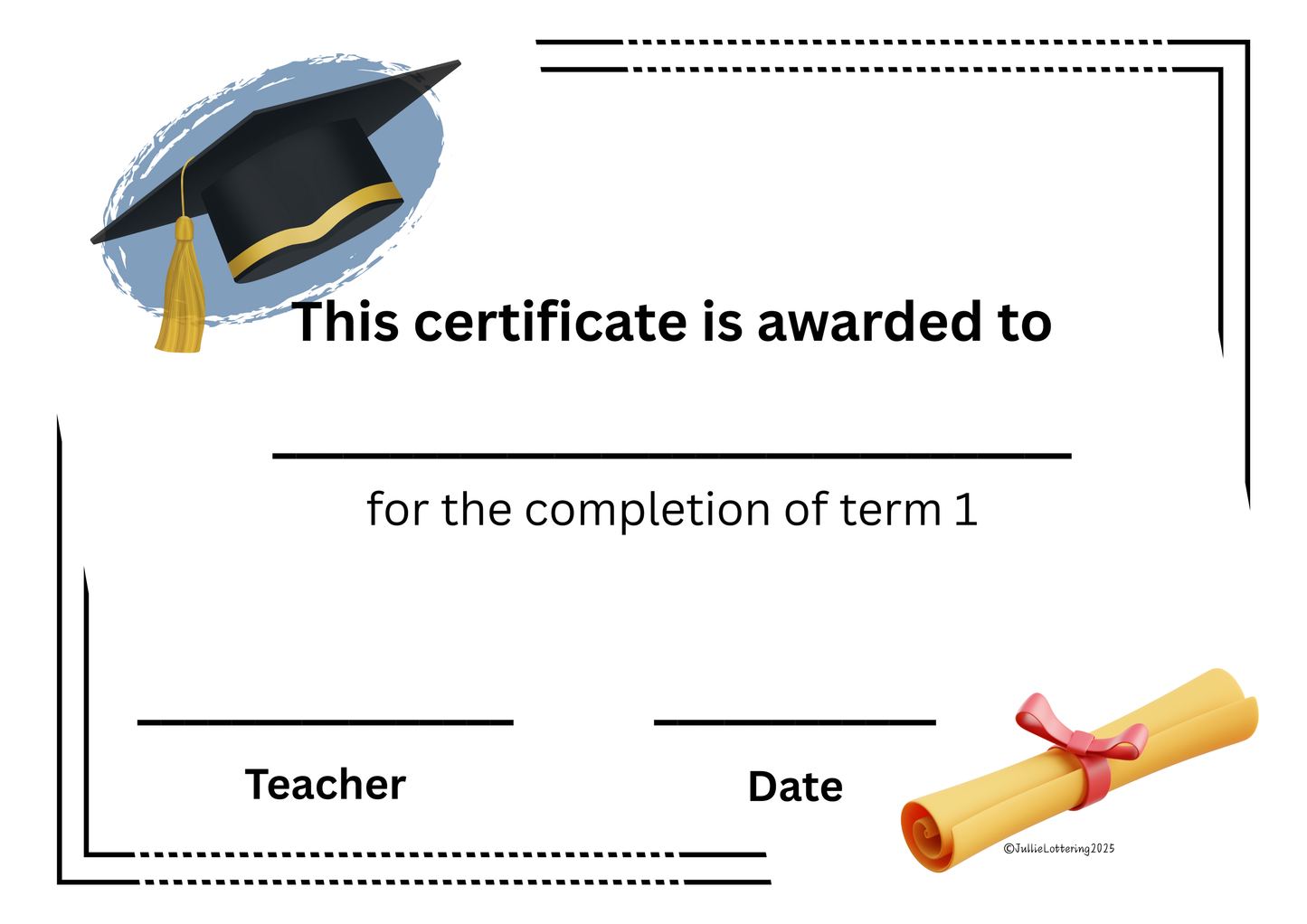 Preschool Term Completion Certificates – All Ages (English PDF)