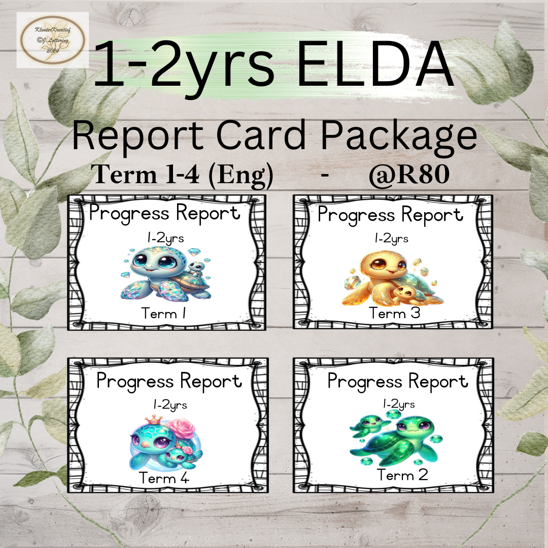 1–2 Years Report Cards – Term 1–4 – English (2024)