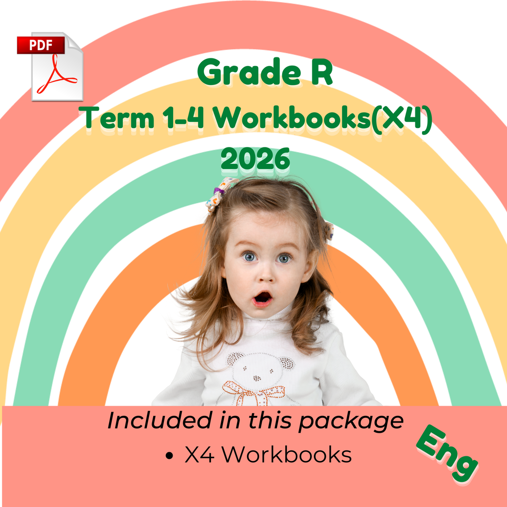 Tap Grade R Worksheet Grade R CAPS Workbook Bundle – Term 1–4 Printable PDFs (2026 ...