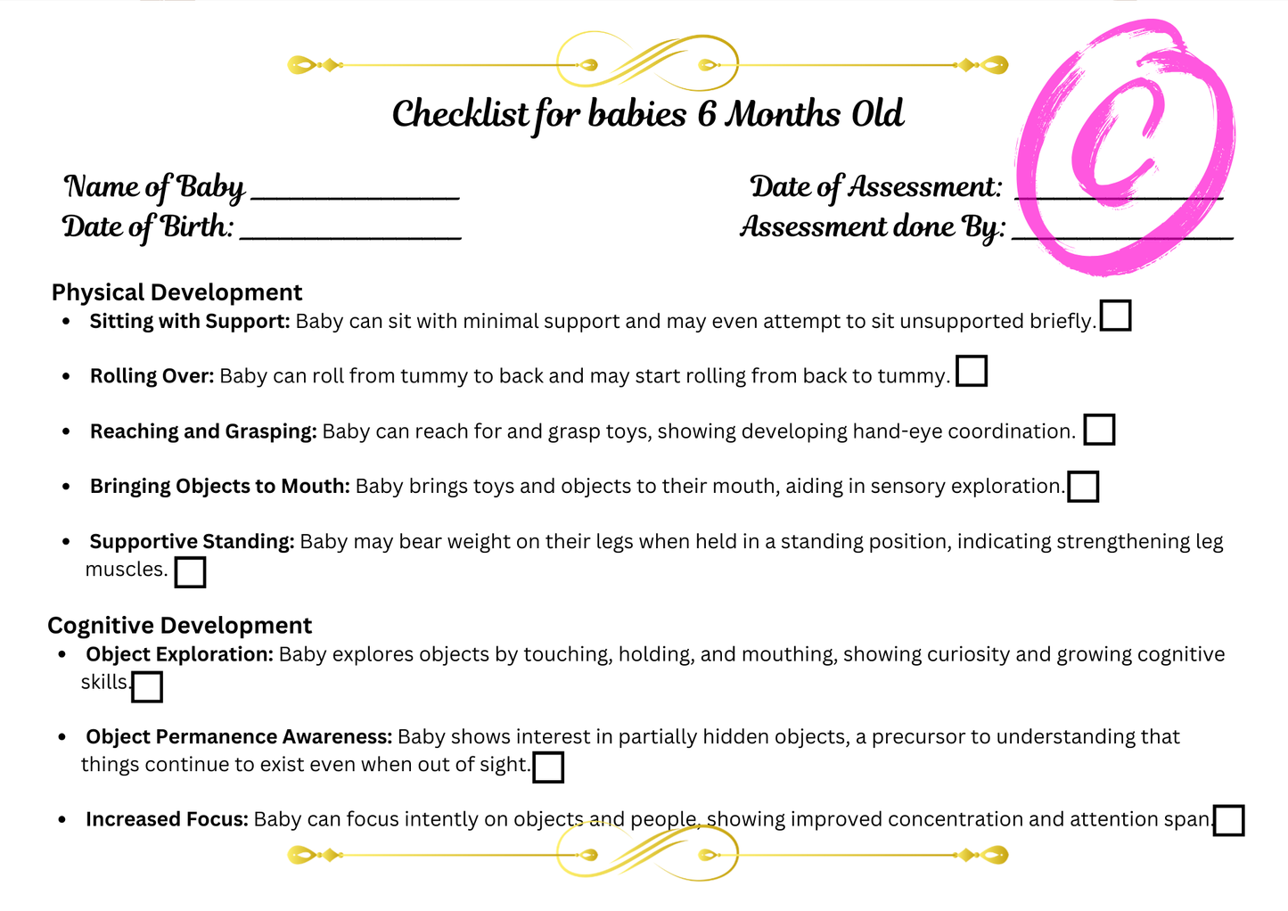 Baby Development Program 0–12 Months | Daily Activities & Milestones (PDF)