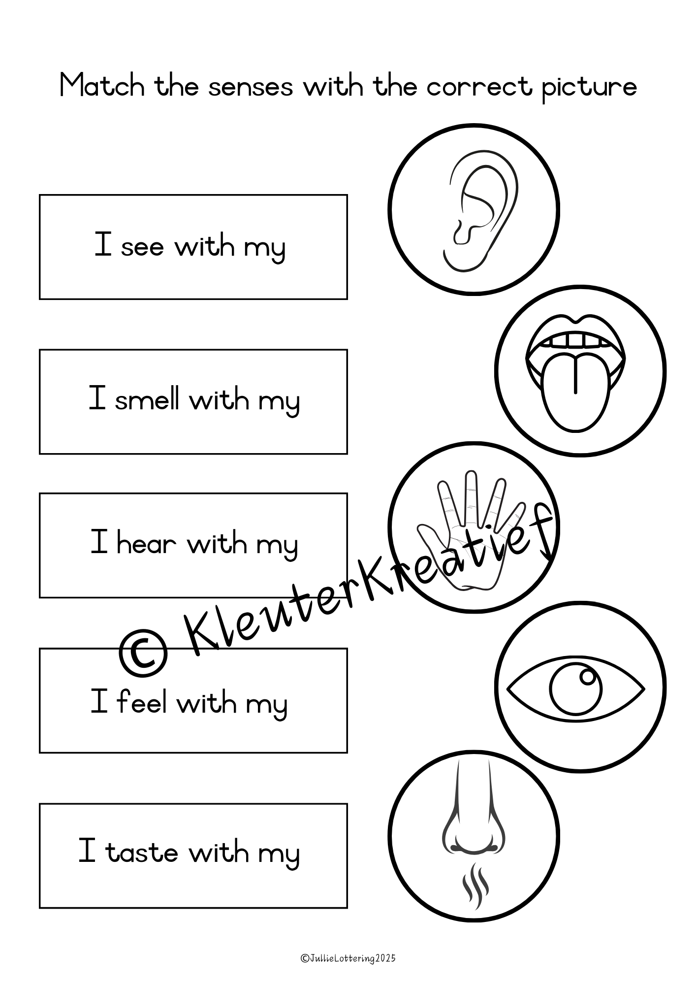 5 Senses Workbook Grade 1-3