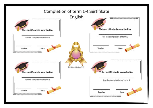 Preschool Term Completion Certificates – All Ages (English PDF)