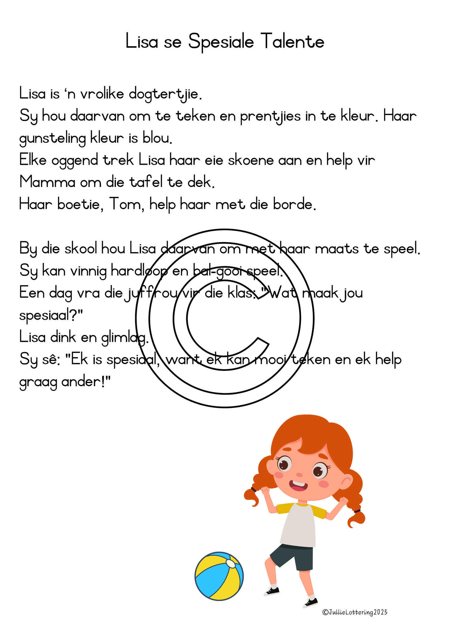 Lisa se talente - Begripslees graad 1