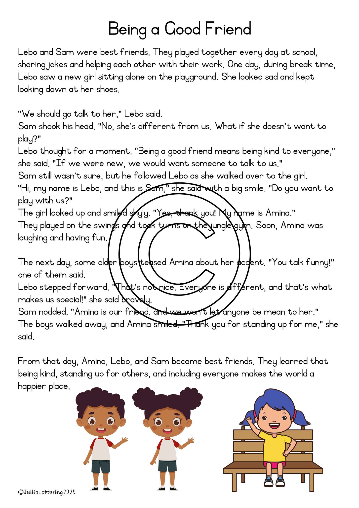 Being a good friend - Grade 3 FAL