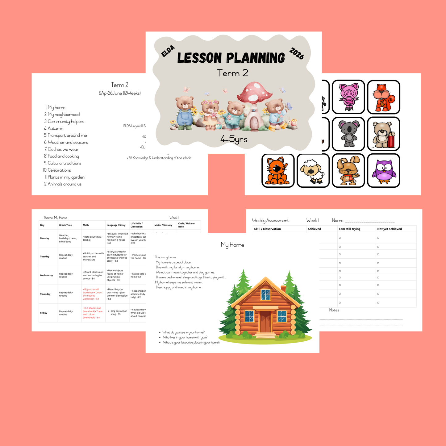 4–5 Years Term 2 Complete Curriculum Package (ELDA Aligned – 2026)