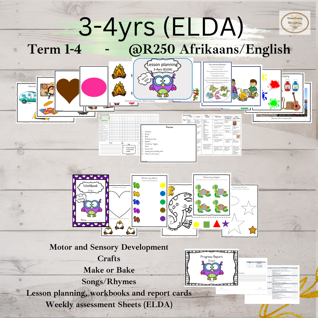 3–4 Year ELDA Full Year Curriculum (English) – Term 1–4 | Printable PDF