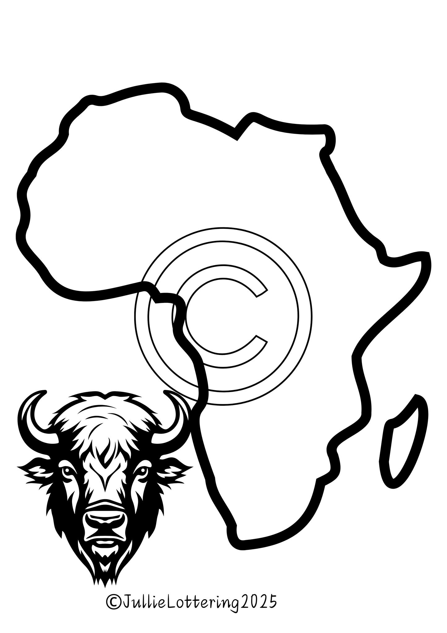 Africa outline Template