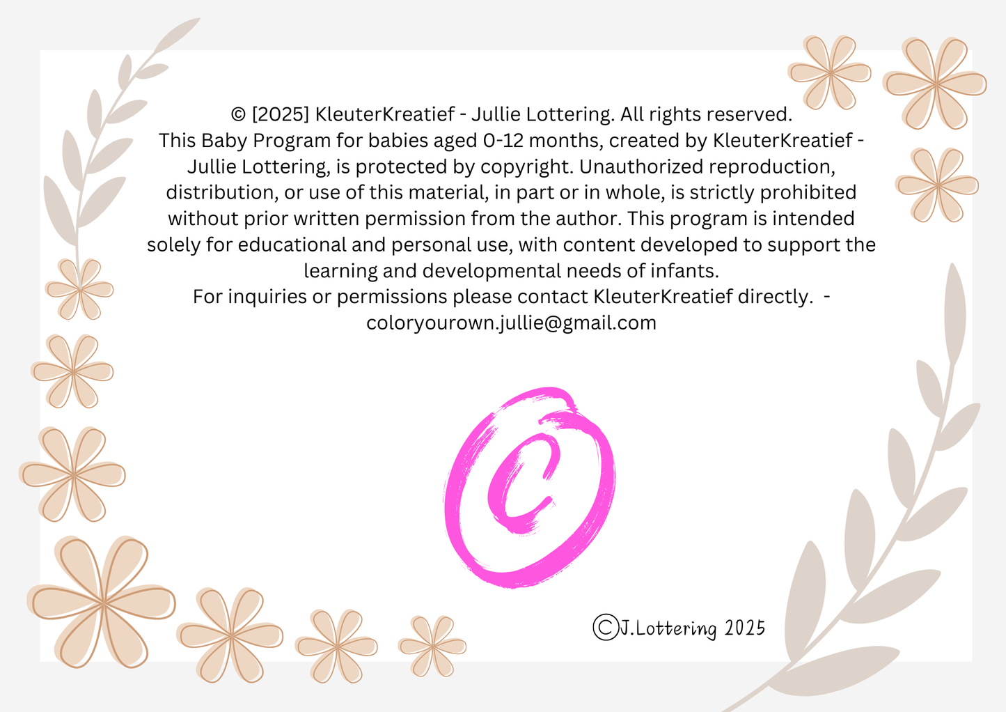 Baby Development Program 0–12 Months | Daily Activities & Milestones (PDF)