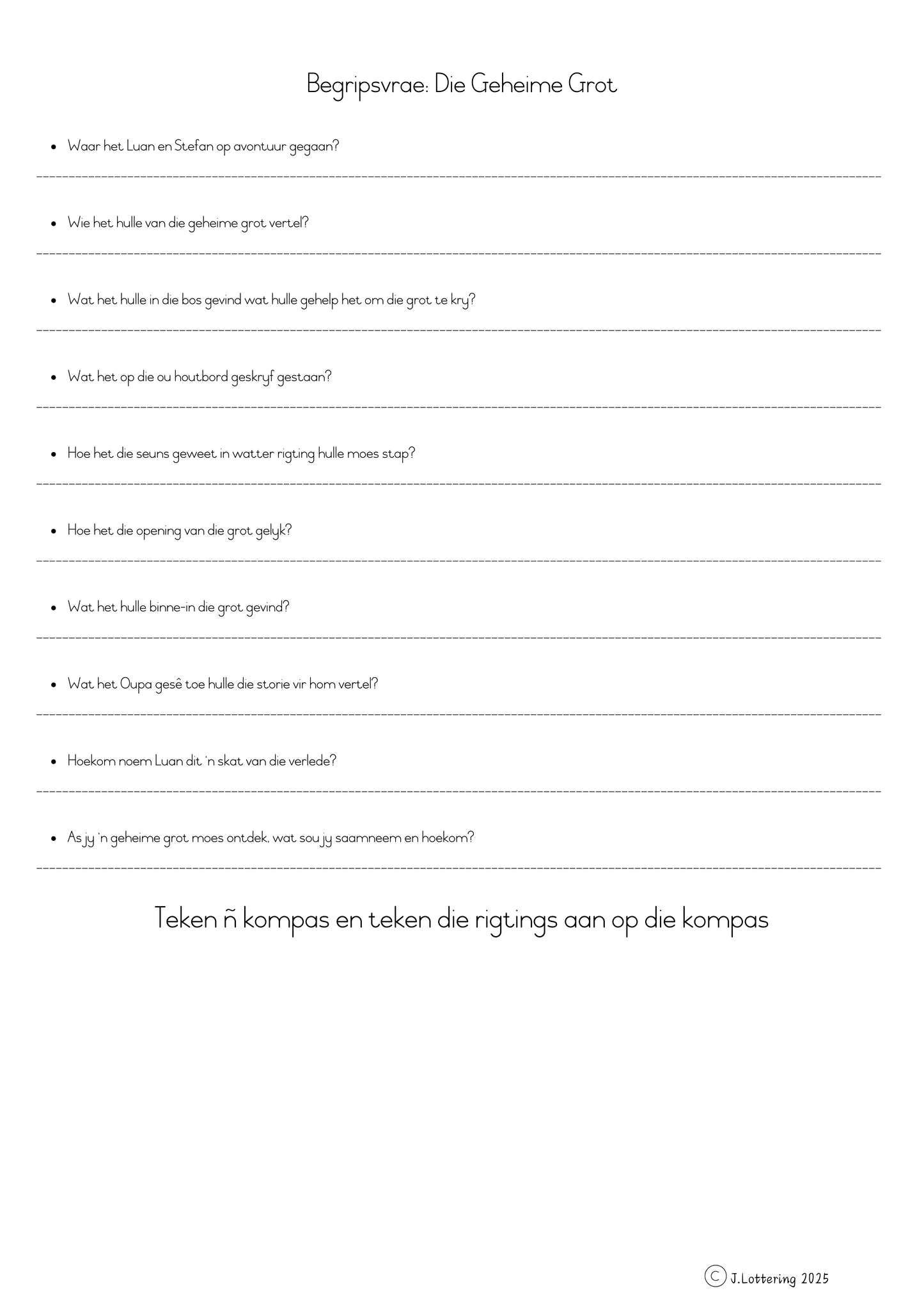 Begripslees Afrikaans HT - Graad 5