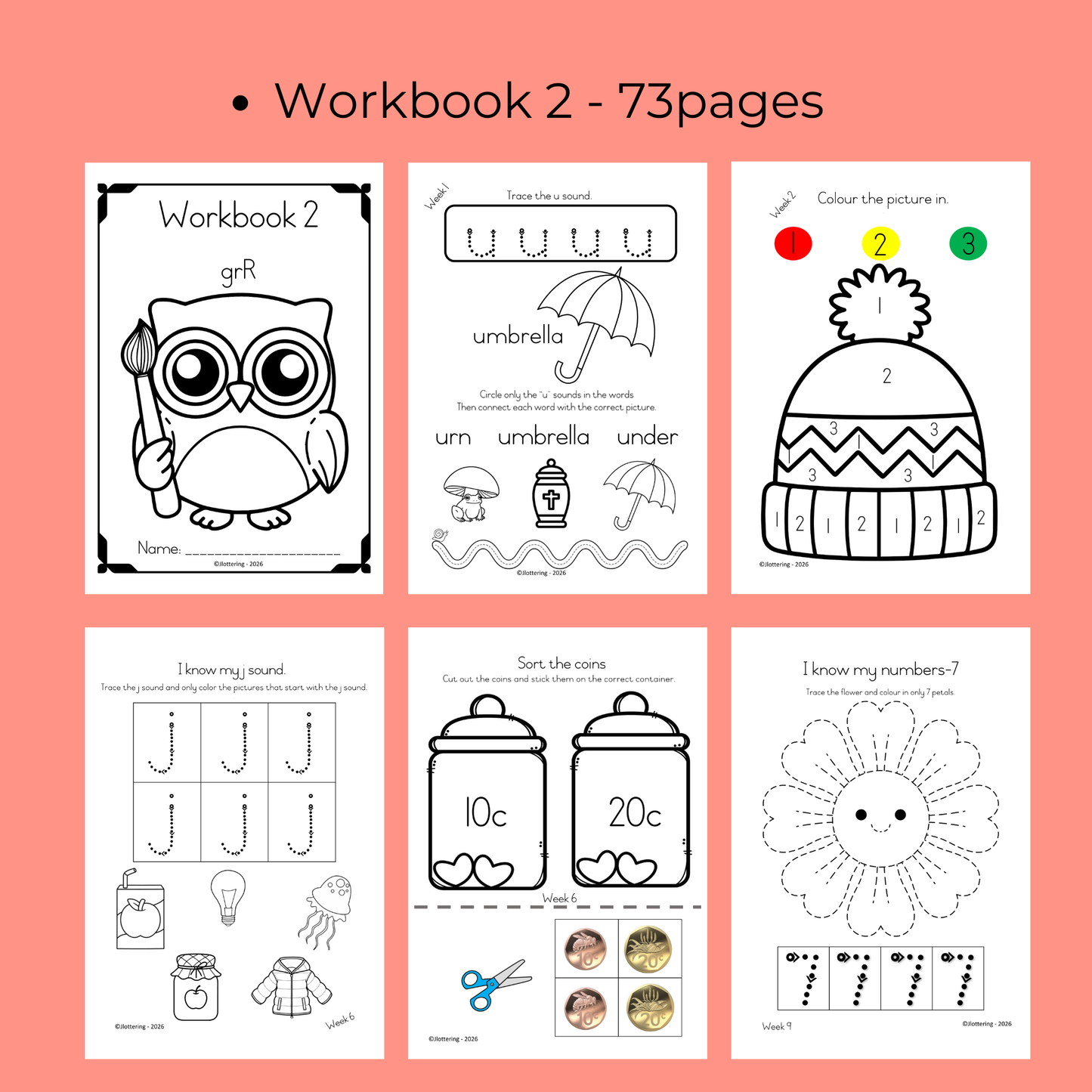 Grade R CAPS Workbook Bundle – Term 1–4 Printable PDFs (2026)