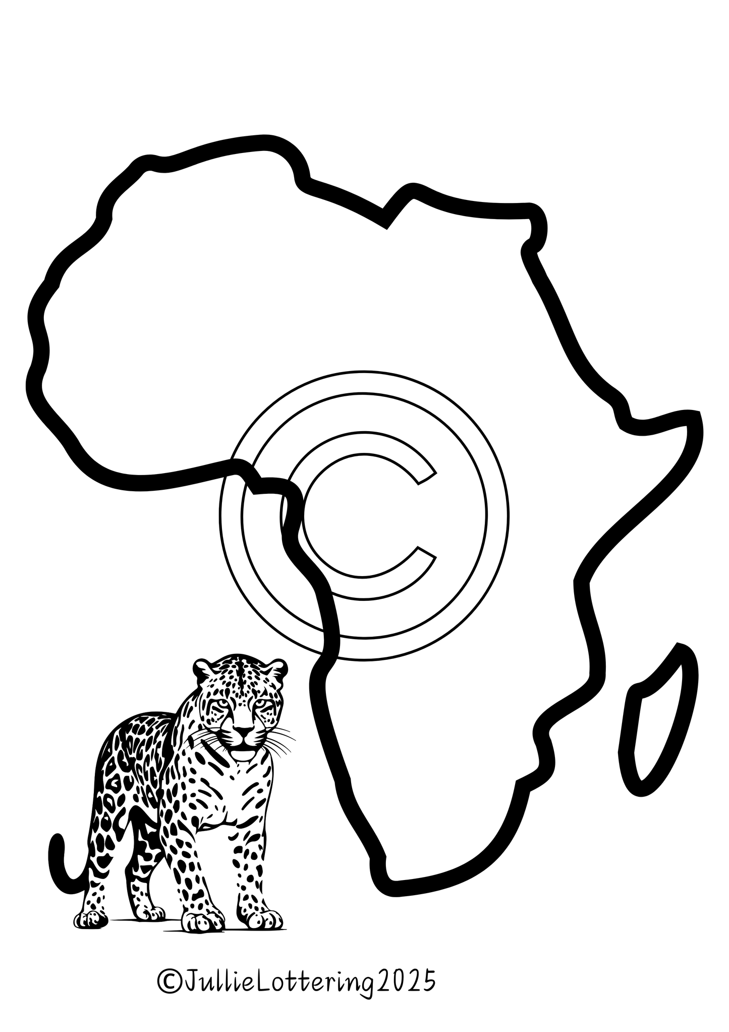 Africa outline Template
