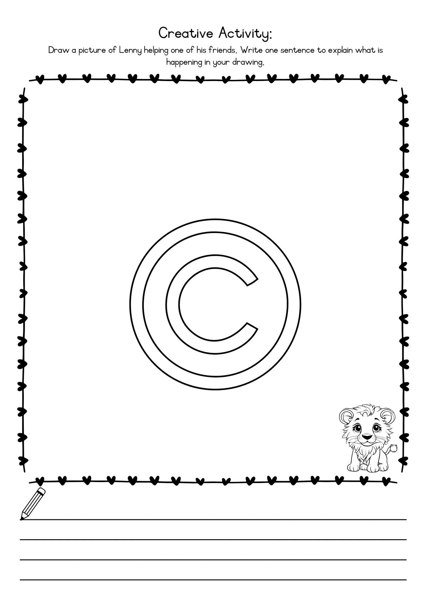 Lenny the Kind Lion Cub - grade2 Reading comprehension