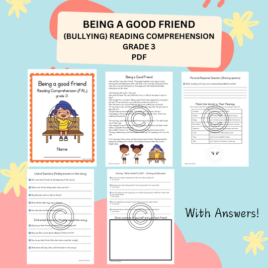Being a good friend - Grade 3 FAL