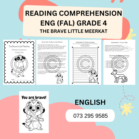 Reading Comprehension - Brave Little Meerkat. (FAL)  Grade 4