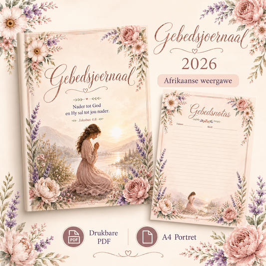 Gebedsjoernaal 2026 | Afrikaanse Drukbare PDF | A4 Portret