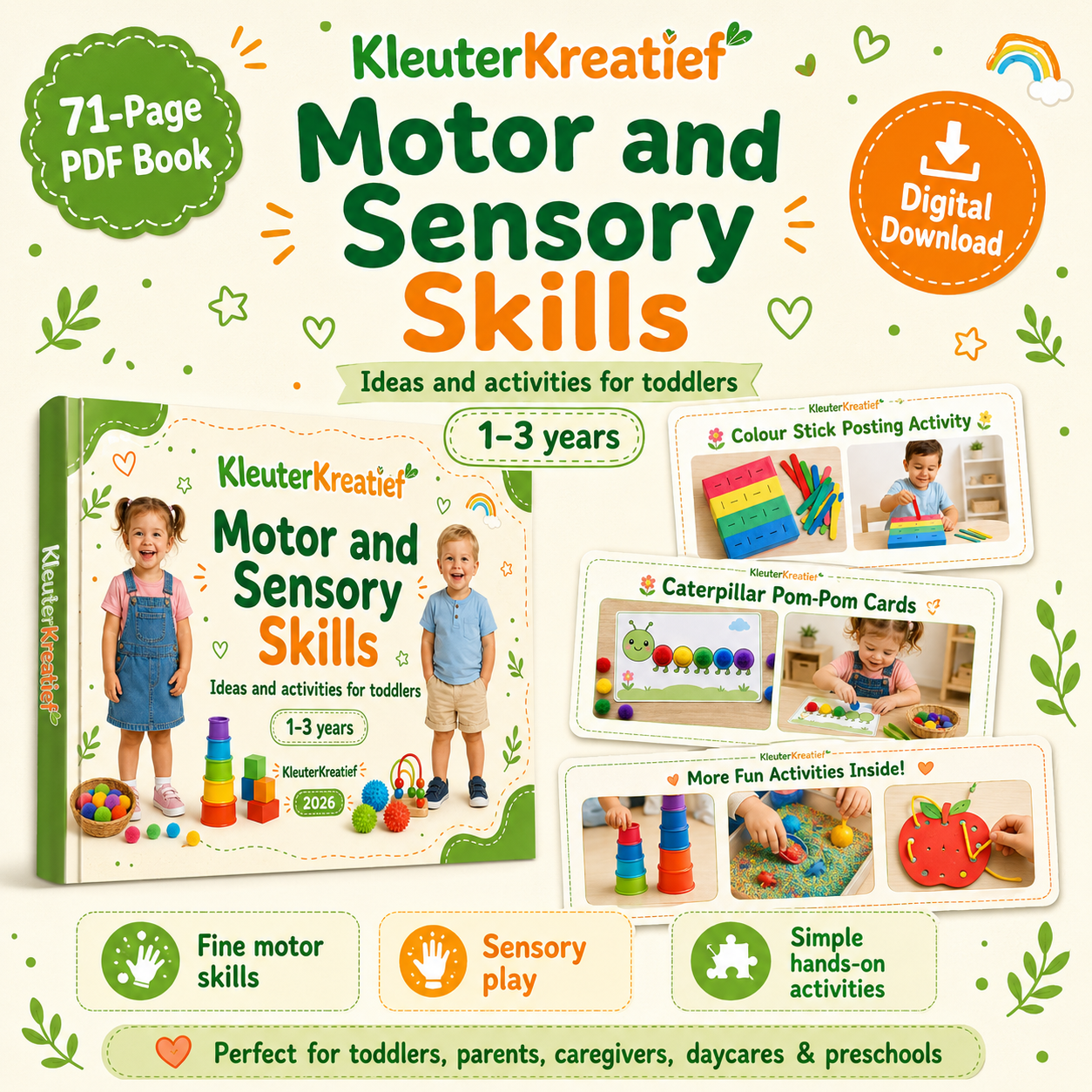 Motor and Sensory Skills Activity Book PDF | 1–3 Years
