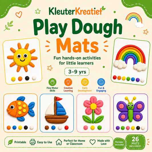 Printable Play Dough Mats PDF for Kids Ages 3–9