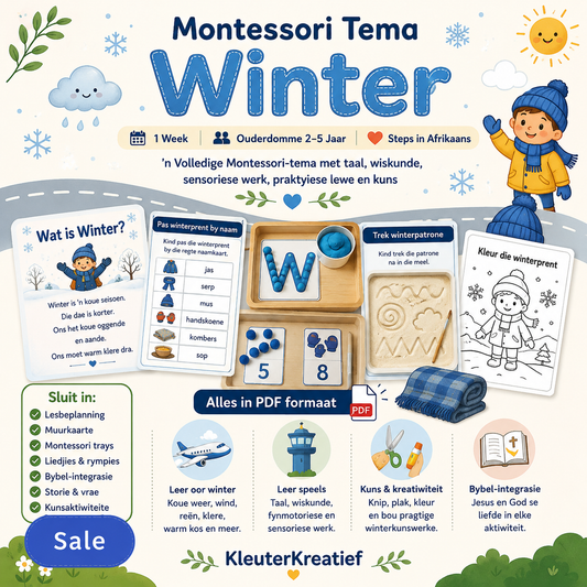 Montessori Tema: Winter | 2–5 Jaar | Afrikaans PDF