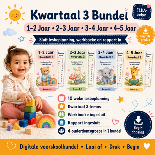 Kwartaal 3 Bundel | Voorskoolpakket vir 1–5 Jaar