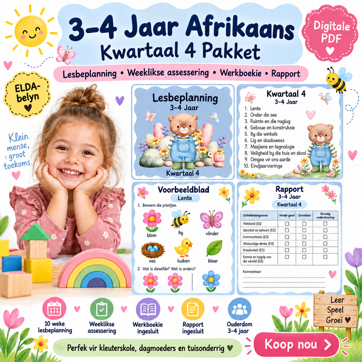 3–4 Jaar Kwartaal 4 Pakket – Afrikaans