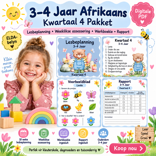 3–4 Jaar Kwartaal 4 Pakket – Afrikaans
