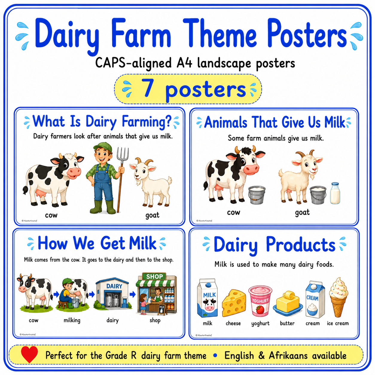 Grade R Term 3 Theme Posters – English | 70+ A4 Landscape Wall Charts
