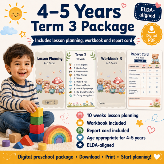 4–5 Years Term 3 Preschool Package – English 2026