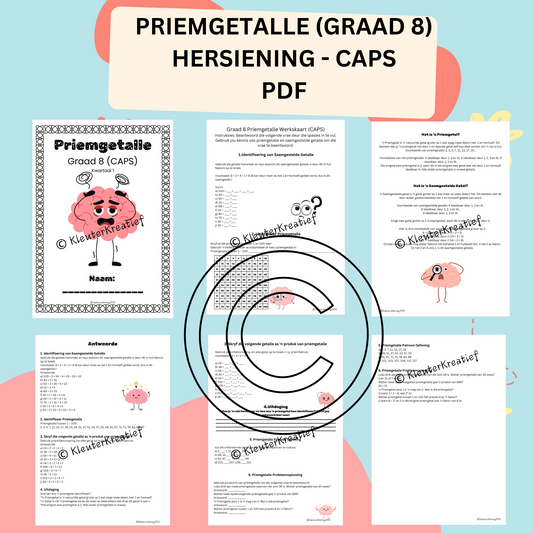 Priemgetalle - Graad 8 CAPS