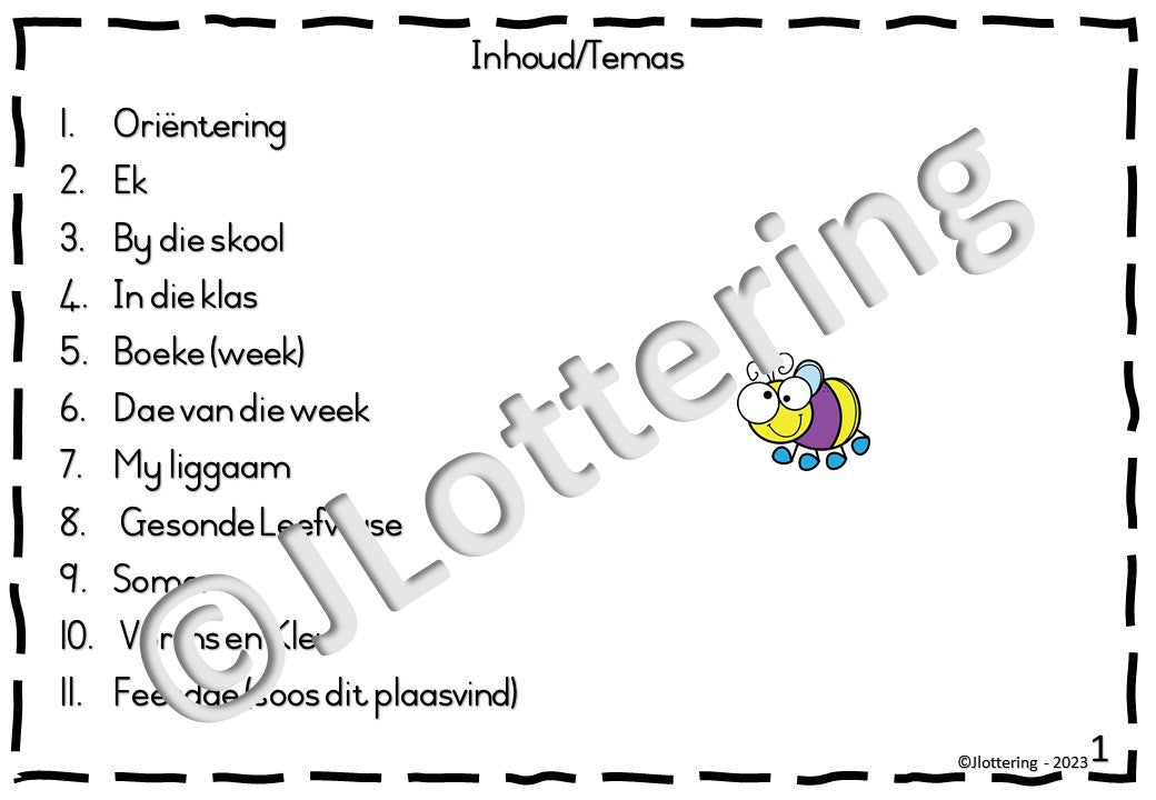 Graad R CAPS Volledige Jaar Kurrikulum (Afrikaans) – Kwartaal 1–4