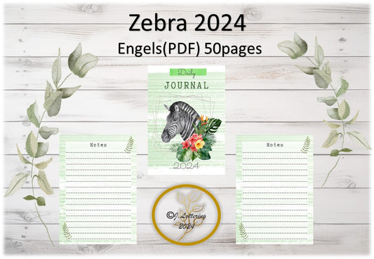 Zebra theme Diary 2024