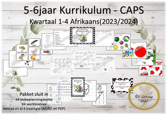 Graad R CAPS Volledige Jaar Kurrikulum (Afrikaans) – Kwartaal 1–4