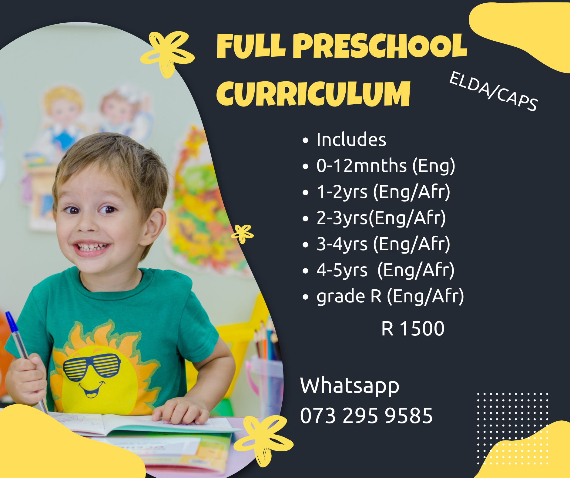 Complete Baby to Grade R Curriculum Bundle (ELDA & CAPS) | Afrikaans ...