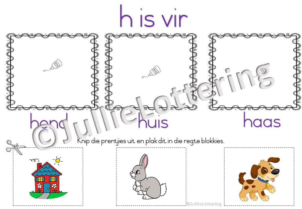 Alfabet h-klank boekie Afrikaans