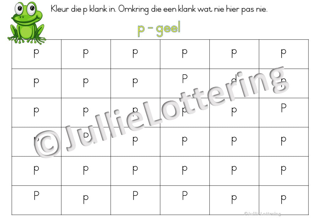 Alfabet p-klank boekie