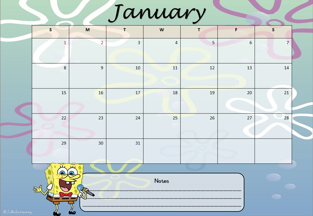 Teachers Planner 2023 - Spongebob theme