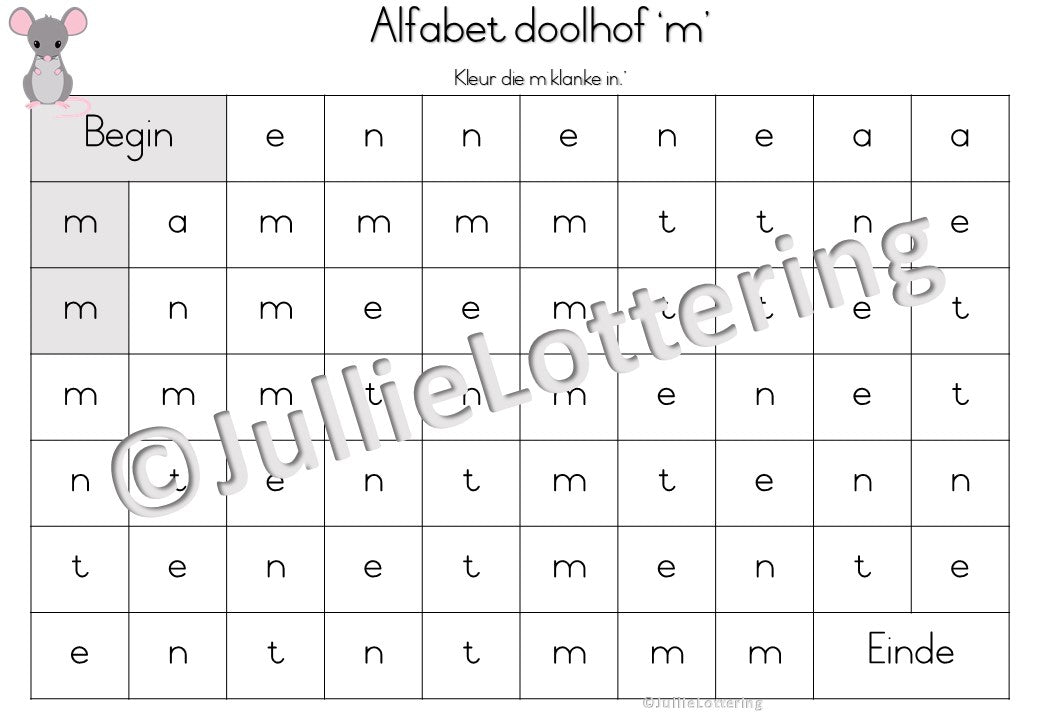Alfabet m-klank boekie