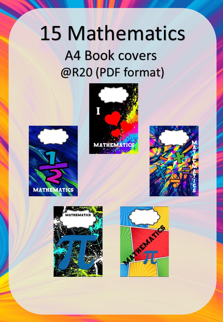 15 Mathematics book cover pages A4 – KleuterKreatief