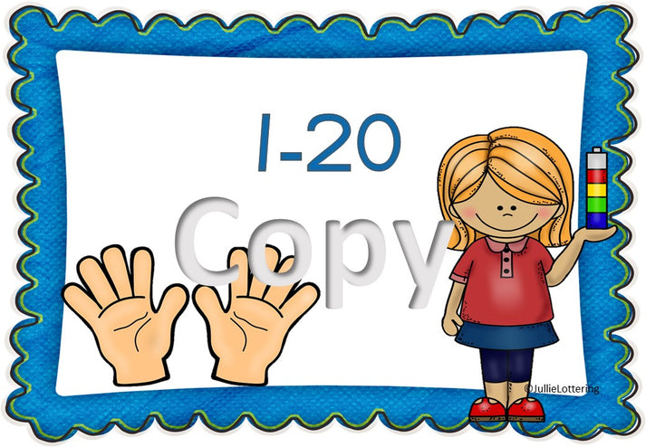 Numbers 1-20 Wall chart Tswana – KleuterKreatief