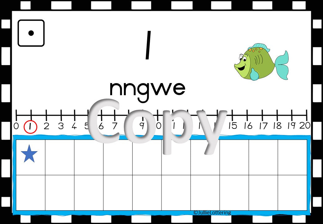 Numbers 1-20 Wall chart Tswana