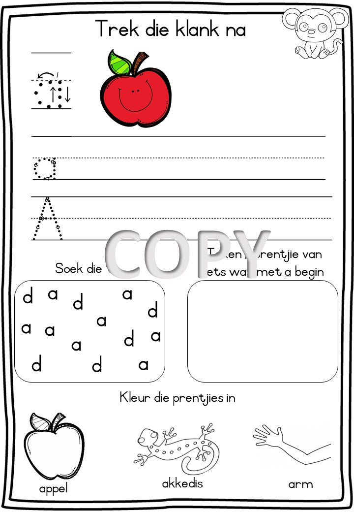 My Skrifboekie – Graad 1 – Afrikaans (Drukbare PDF)