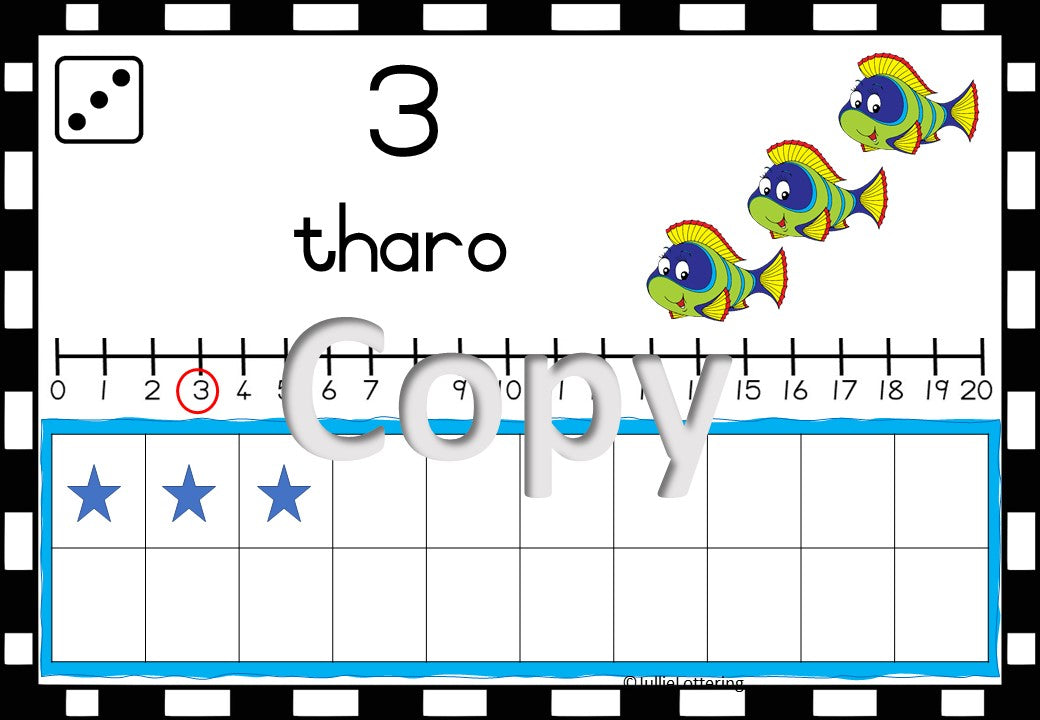 Numbers 1-20 Wall chart Tswana
